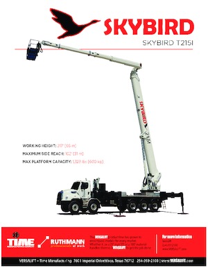 Trailer Mounted Articulating Boom Lifts Versalift SKY-215-I (SKYBIRD) 