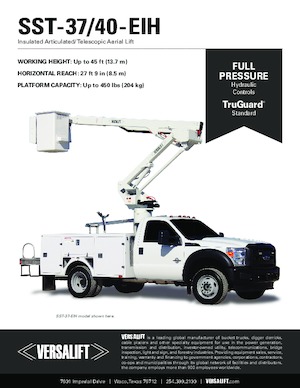 Trailer Mounted Articulating Boom Lifts Versalift SST-37-EIH