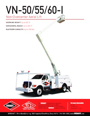 Trailer Mounted Articulating Boom Lifts Versalift VN-50-REAR 