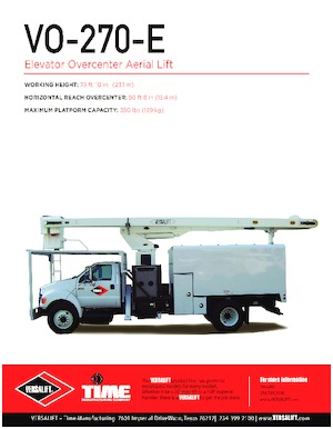 Trailer Mounted Articulating Boom Lifts Versalift VO-270-REV