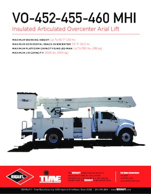 Römork Üstü Mafsallı Bomlu Vinçler Versalift VO-455-MHI