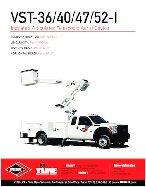 Trailer Mounted Articulating Boom Lifts Versalift VST-36-I