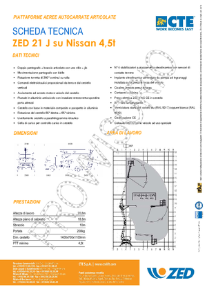 Trailer Mounted Articulating Boom Lifts CTE ZED 21 J
