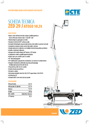 Römork Üstü Mafsallı Bomlu Vinçler CTE ZED 29 J