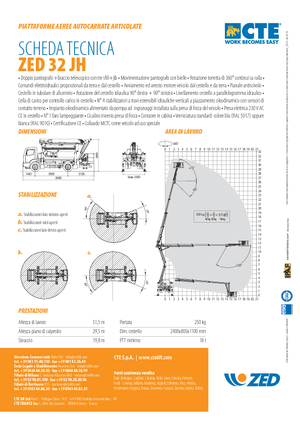 Römork Üstü Mafsallı Bomlu Vinçler CTE ZED 32 JH