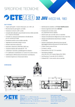 Trailer Mounted Articulating Boom Lifts CTE ZED 32 JHV