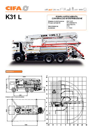 Truck-mounted Concrete Pumps CIFA K 31
