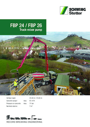 Kamyona monte beton pompaları SCHWING-Stetter FBP 24