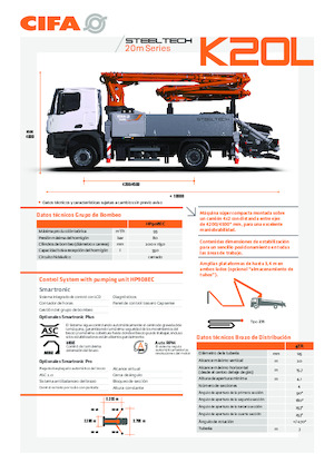 Truck-mounted Concrete Pumps CIFA K20L 