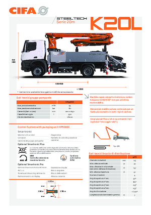 Truck-mounted Concrete Pumps CIFA K20L 