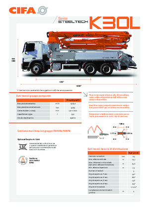 Truck-mounted Concrete Pumps CIFA K30L 