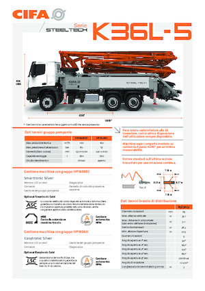 Truck-mounted Concrete Pumps CIFA K36L-5
