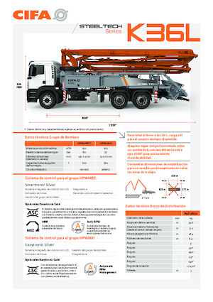 Truck-mounted Concrete Pumps CIFA K36L