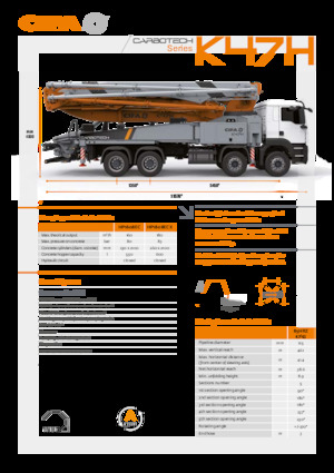 Kamyona monte beton pompaları CIFA K47H