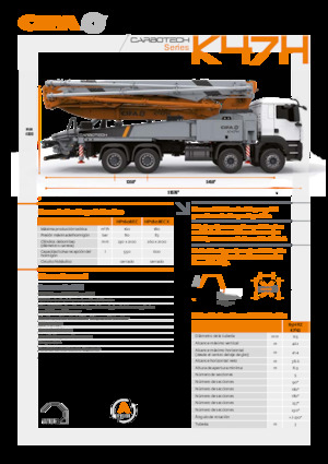 Kamyona monte beton pompaları CIFA K47H