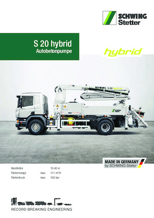 Truck-mounted Concrete Pumps SCHWING-Stetter S 20 Hybrid
