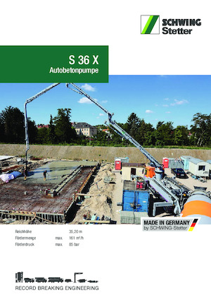 Kamyona monte beton pompaları SCHWING-Stetter S 36 X