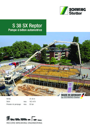 Kamyona monte beton pompaları SCHWING-Stetter S 38 SX Reptor