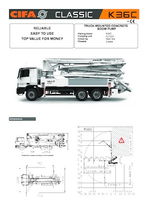 Kamyona monte beton pompaları CIFA K36C