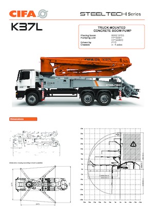Kamyona monte beton pompaları CIFA K37L