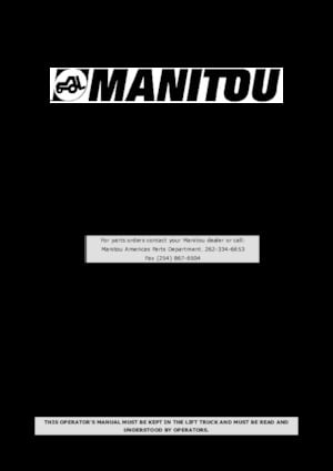 Diesel Truck Mounted Forklifts Manitou TMT 55 HT 4W