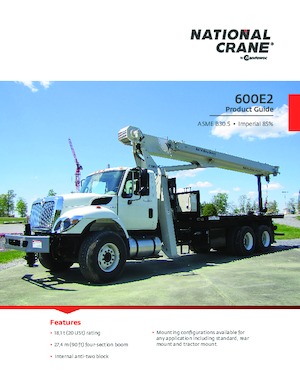Kamyona monte telesc. vinçler National Crane 600E2