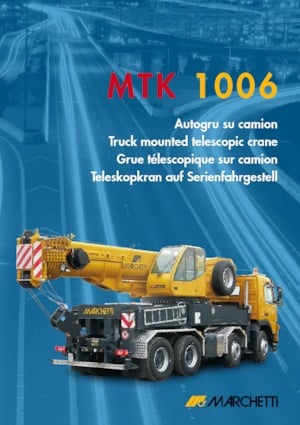 Truck-mounted Telescopic Cranes Marchetti MTK 1006