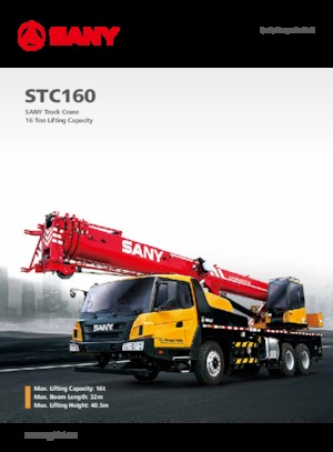Kamyona monte telesc. vinçler Sany STC160