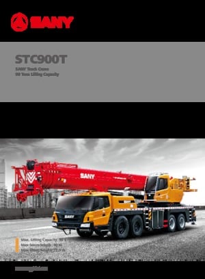 Kamyona monte telesc. vinçler Sany STC900T
