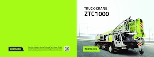 Truck-mounted Telescopic Cranes Zoomlion ZTC1000