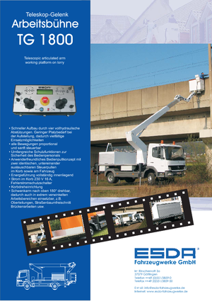 Trailer Mounted Articulating Boom Lifts Esda TG 1800