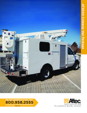 Truck Mounted Telescopic Boom Lifts Altec AT200A Cutaway Van
