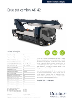 Truck-mounted Telescopic Cranes Böcker AK 42