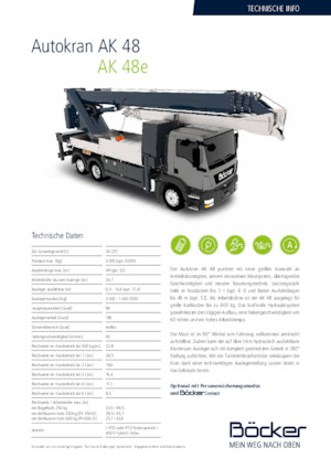 Truck-mounted Telescopic Cranes Böcker AK 48