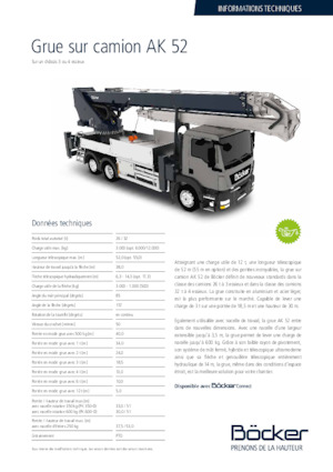 Truck-mounted Telescopic Cranes Böcker AK 52