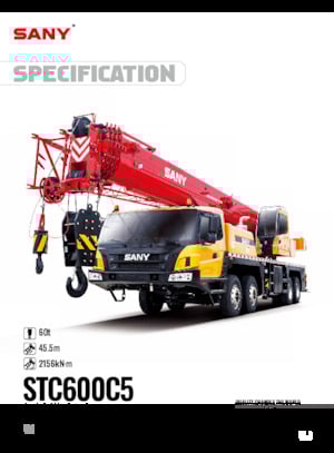 Kamyona monte telesc. vinçler Sany STC600C5