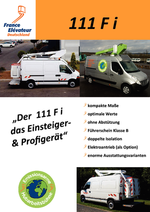 Araç Üstü Teleskopik Bomlu Vinçler France Elévateur 111 F i