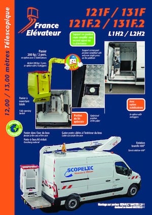 Truck Mounted Telescopic Boom Lifts France Elévateur 121 FT