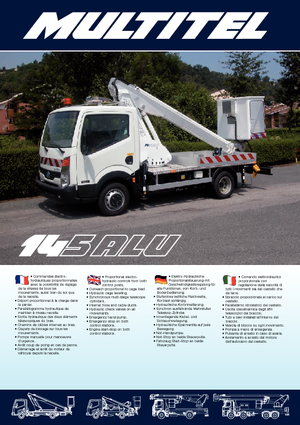 Truck Mounted Telescopic Boom Lifts Multitel 145 Alu