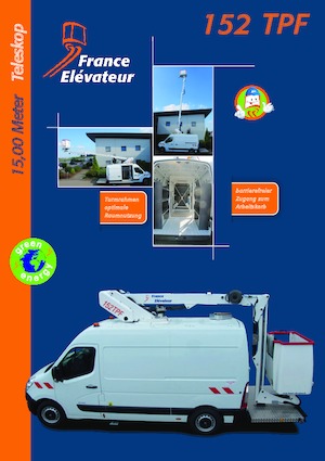 Truck Mounted Telescopic Boom Lifts France Elévateur 152 TPF