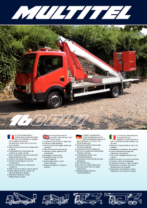 Truck Mounted Telescopic Boom Lifts Multitel 160 Alu R