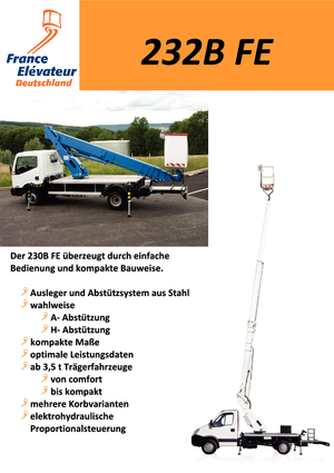 Truck Mounted Telescopic Boom Lifts CTE 232 B FE-H