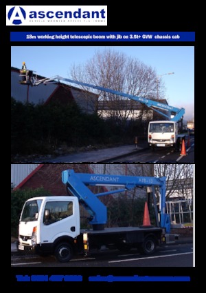 Truck Mounted Telescopic Boom Lifts Ascendant A18-13TJ