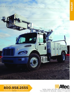 Truck Mounted Telescopic Boom Lifts Altec AP45A Dual