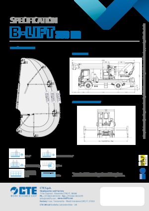 Truck Mounted Telescopic Boom Lifts CTE B-Lift 390 HR