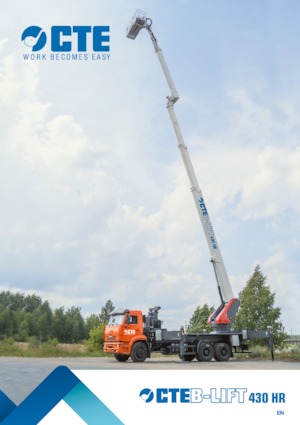Truck Mounted Telescopic Boom Lifts CTE B-LIFT 410 HR
