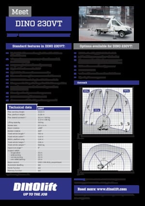 Trailer Mounted Telescopic Boom Lifts Dino Lift Dino 230VT