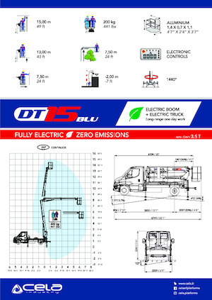 Araç Üstü Teleskopik Bomlu Vinçler CELA DT15 blu