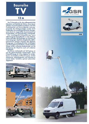 Truck Mounted Telescopic Boom Lifts GSR E120TV Basic