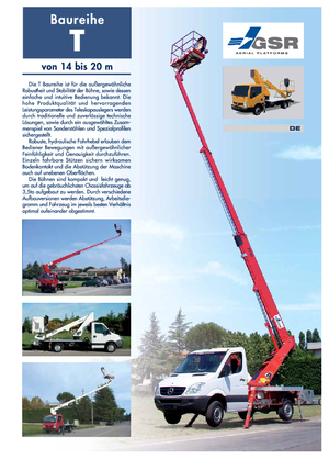 Truck Mounted Telescopic Boom Lifts GSR E159T Compact